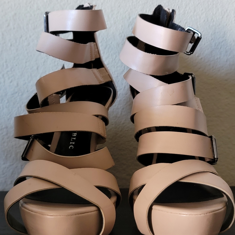 Strappy Nude Heels
